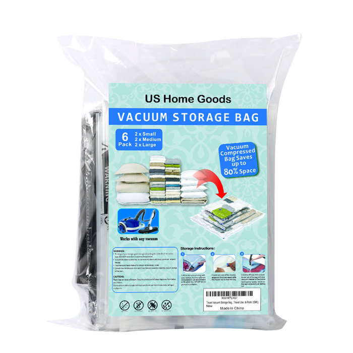 US HOME GOODS Vacuum Storage Sealer Bags, Space Saver Sealed Bags